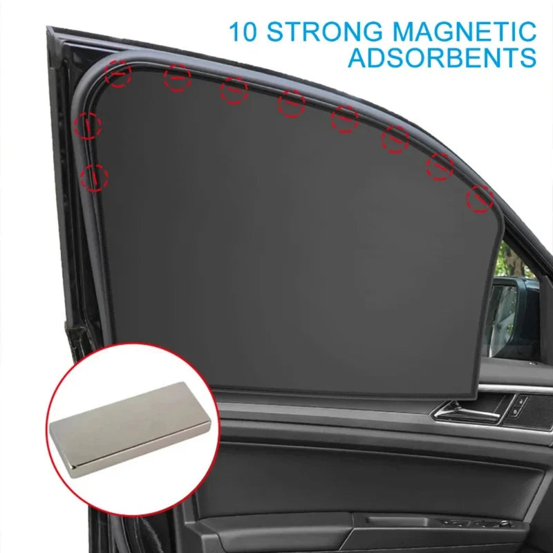 Magnetic Car Sunshade - UV Protection & Heat Blocking, Double-Sided Auto Window Shade with Easy DIY Installation