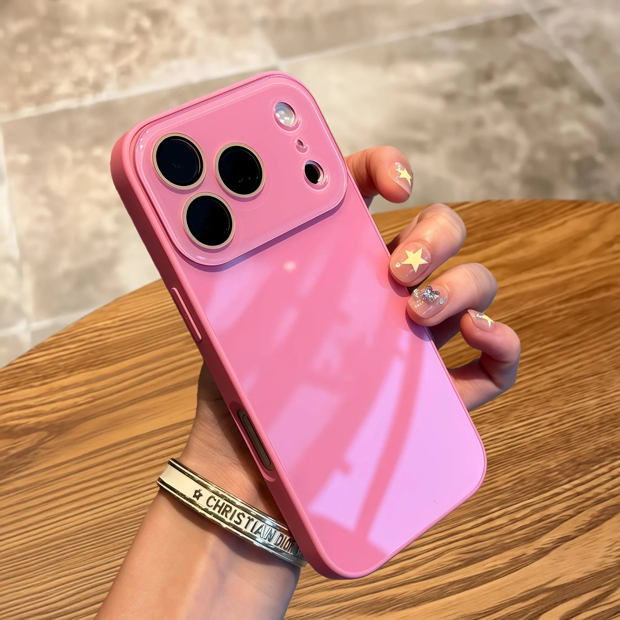 Luxury Candy Color Tempered Glass Phone Case For iPhone 17 16 15 14 13 Pro Max 17Pro Cases Camera Protection Hard Back Cover