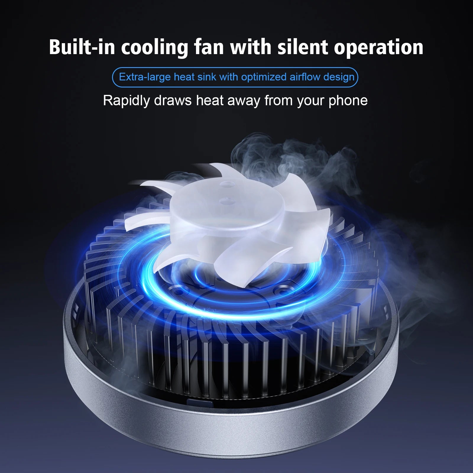 25W Wireless Charging Station with Cooling Fan QI2.2 Wireless Charger Stand for iPhone 17/16/15/14/13/12, Apple Watch, AirPods