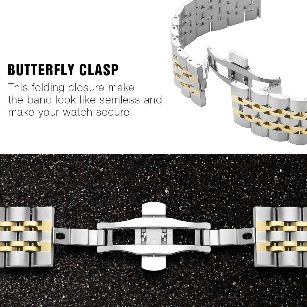 Stainless Steel Band For Apple Watch Ultra 2 49mm 46mm 38mm 45mm 41mm Metal Strap For iWatch Series 10 9 8 7 SE 6 5 4 3 Band