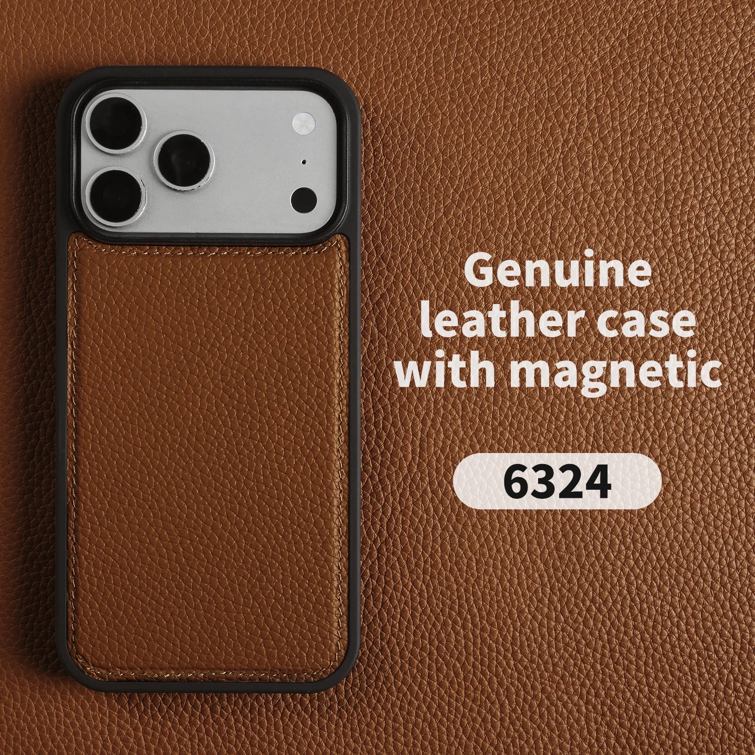 Premium Lychee Genuine Leather Case For iphone 17 Pro Max 17e 16e Air 14 13 12 11 15 16 Pro Max Phone Back Cover Case Coque Capa
