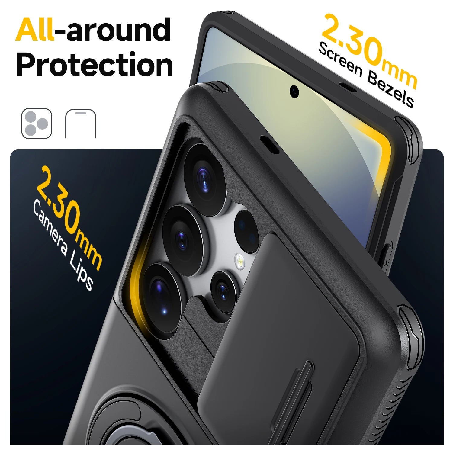 Non-Slip Hard Case for Samsung Galaxy S26 Ultra S25 FE S24 Plus S23 S22 A17 A57 5G A37 A27 A16 A26 A36 A56 Phone Cover Funda