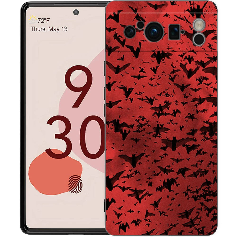 Goth Vampire Bat animal Phone Case For Google Pixel 10A 10 9 8 7 6 Pro XL 9A 8A 6A 7A 5G Soft Shockproof TPU Black Cover