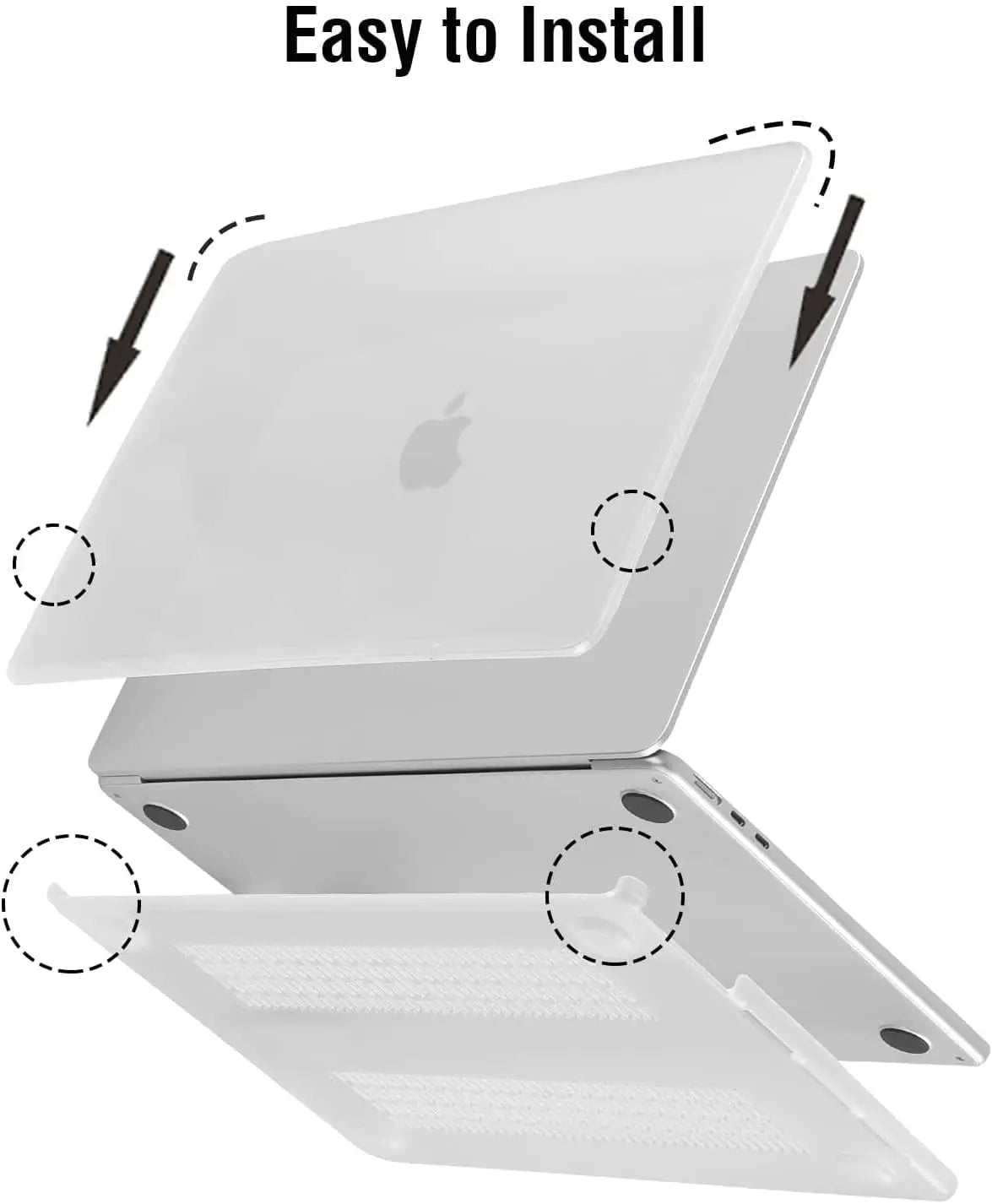 Anti-Cracking Hard Shell Case For MacBook Pro 14/16-inch M5 2026 2025-2021 Release M4 M3 M2 M1 Pro/Max Chip, For Air 13.6/15''