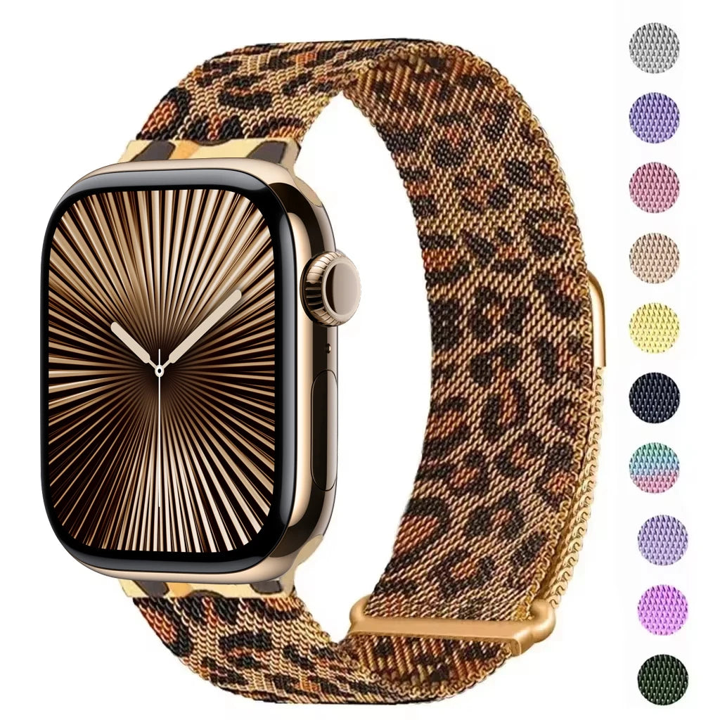 Milanese Loop Strap for Apple Watch Band 46mm 45mm 44mm 40mm 41mm Pride Bracelet iwatch Series 12/11/10/9 8 7 SE3/Ultra 3 4 49mm