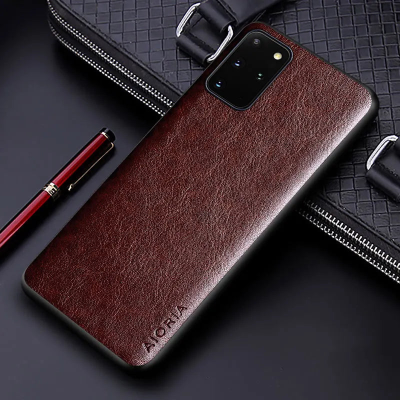 Luxury PU leather Case for Samsung Galaxy S20 Ultra Plus FE 5G coque Business solid color design cover for galaxy s20 ultra case
