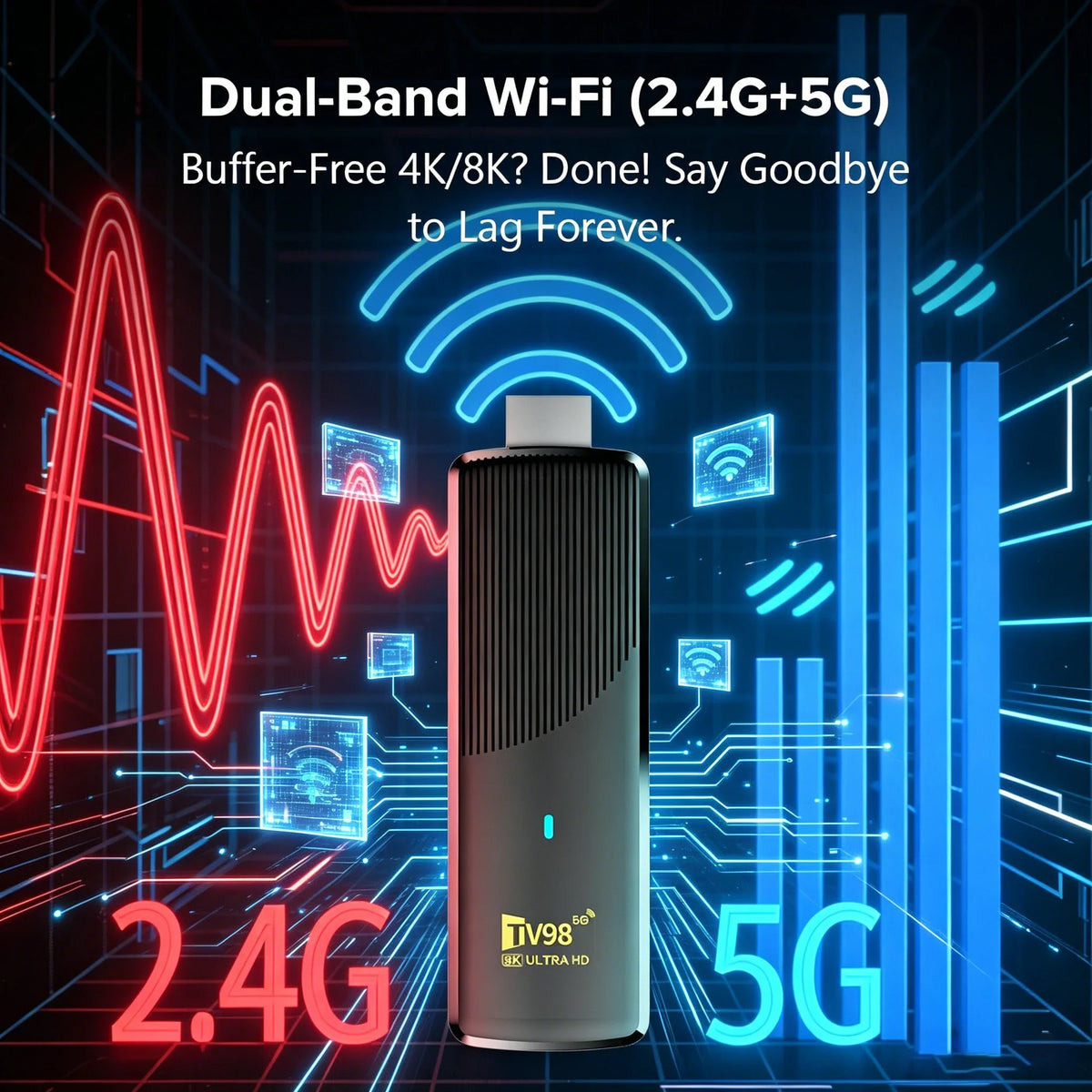 TV Stick Player New TV98 ATV X10 HD 8K 4K Android 14 Smart Media Player RK3518 Quad Core Chip Dual Wifi 5G 4G Voice Remote IPTV