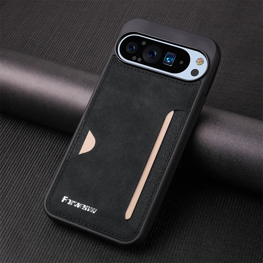 Phone Case for Google Pixel 10 Pro XL Phone Case Retro Leather Card Holder Wallet Cover for Google Pixel 10 Pro 9A 9 Pro XL