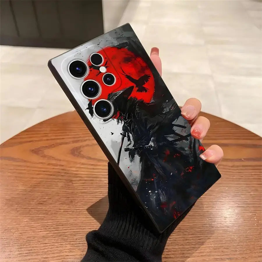 Japanese Katana Funda Phone Cover Case for Samsung Galaxy S26 S25 S21 FE S26 S20 Ultra Note 20 8 9 10 S24 Plus S10 S9 S23