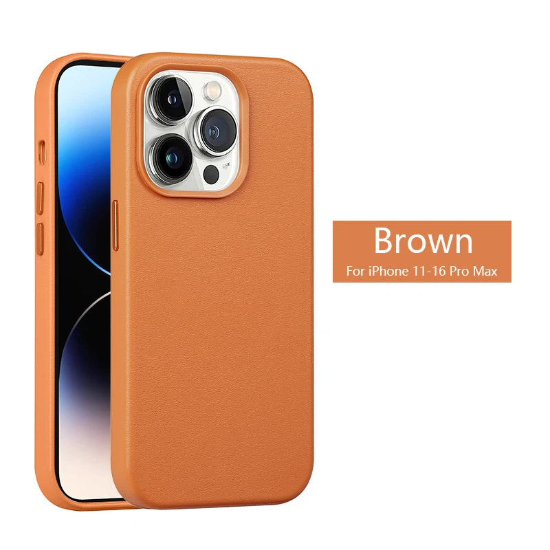 For Apple Magsafe Leather Case for IPhone 16 15 14 13 Pro Max Case Official Original Wireless Charging Magnetic Cover 17 Pro Max