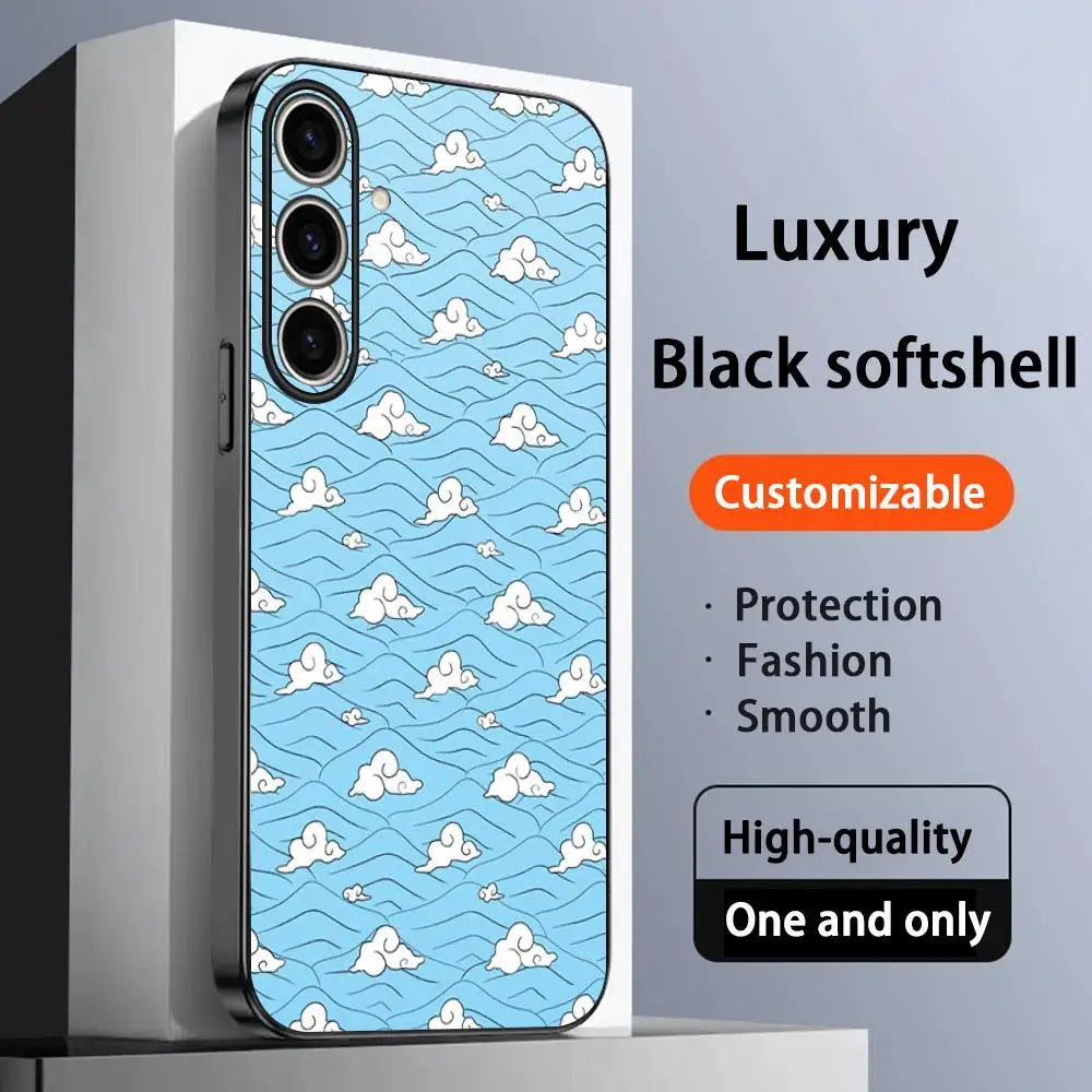 Demon Slayer costume art design Phone Case For Samsung Galaxy S25 S24 S23 S22 S21 S20 Plus Ultra Note20 Soft Black