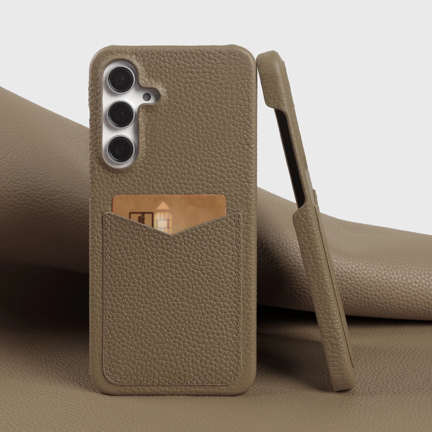 Premium Card Slot Genuine Leather Case For Samsung Galaxy S25 FE Ultra S24 Plus S23 S22 S21 Phone Back Cover Case Coque Funda