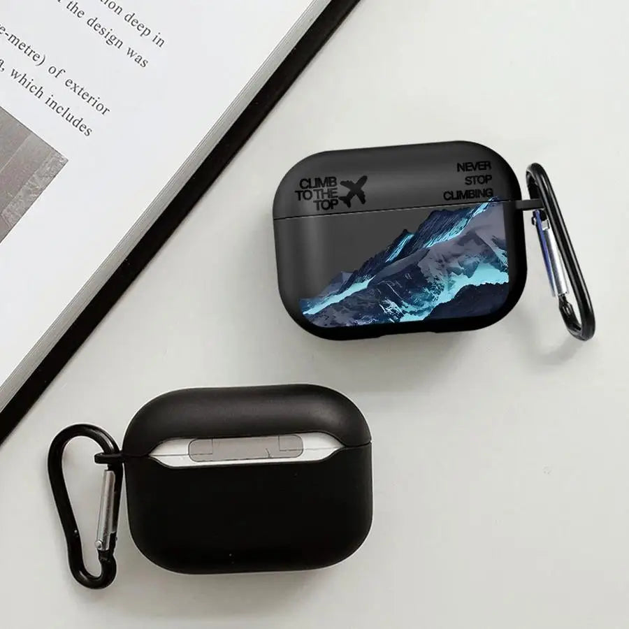 Snow Mountain Airplane Case For Airpods 1 Pro Pro3 Pro2 4 3 2 Earphone Cases Cover
