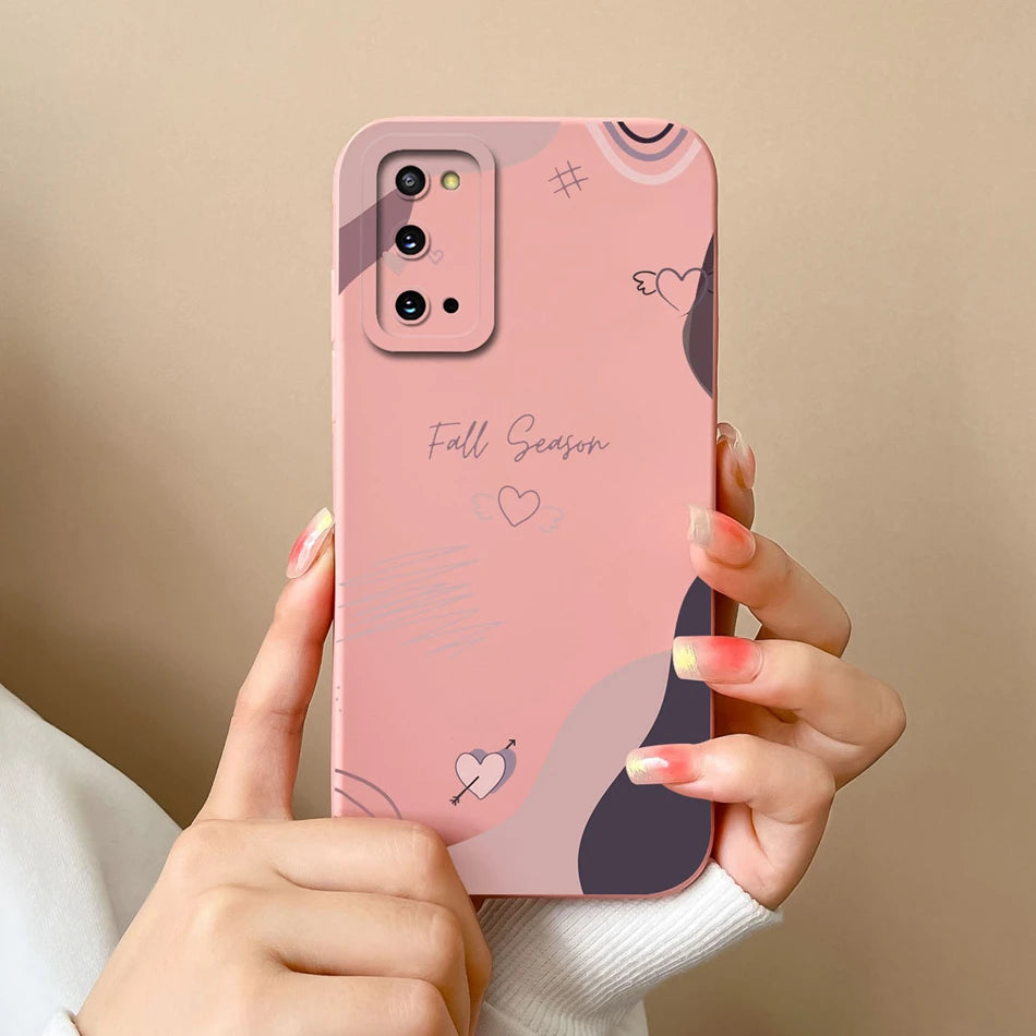 For Samsung S20 FE Plus Ultra Phone Case Funny Camera Protection New Liquid Silicone Cover For Galaxy S20FE S 20 S20Plus Funda