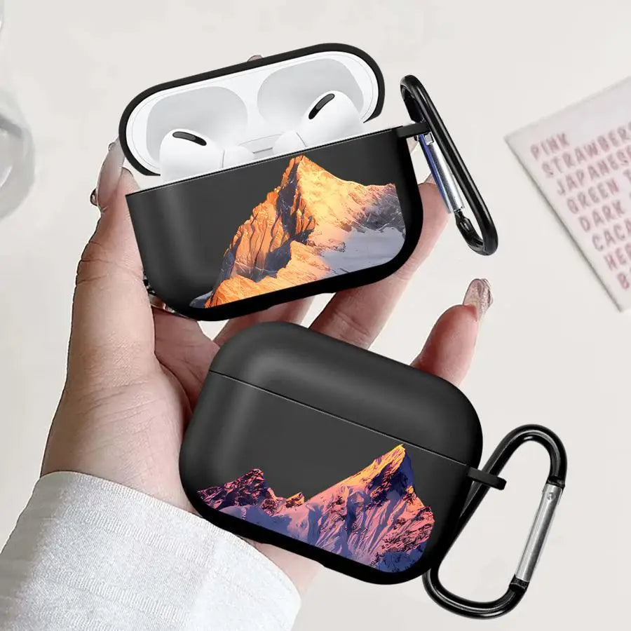 Earphone Cases Cover Case For Airpods 1 Pro2 3 Pro 2 Pro3 4 Snow Mountain Range
