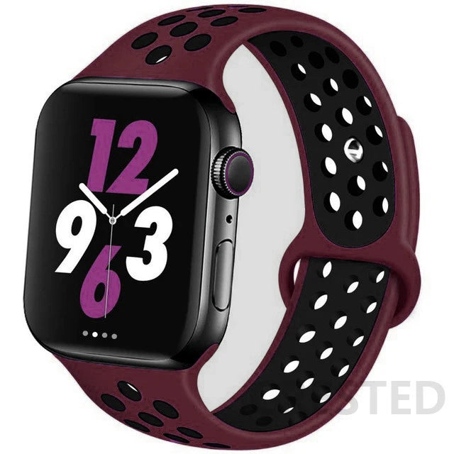 Sport Strap For Apple Watch band 44mm 40mm 49mm 45mm 41mm 42mm Breathable bracelet correa iWatch Series Ultra 4 12 11 10 9 8 SE