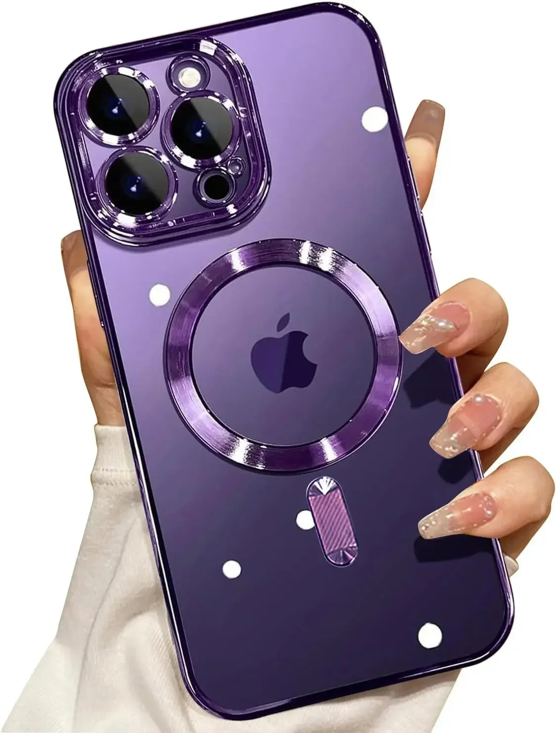 Full Protection Magnetic Wireless Charge Case For Magsafe For iPhone 17 16 15 14 13 12 Pro Max Case With Camera Lens Protector