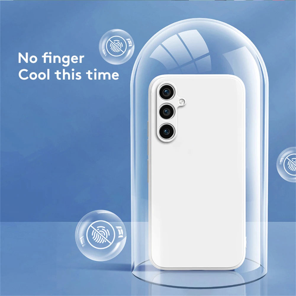 Simple Phone Case for Samsung Galaxy S23 Plus Ultra FE Funda S23Plus S23Ultra S23FE 5G Soft Liquid Silicon Shockproof Back Cover
