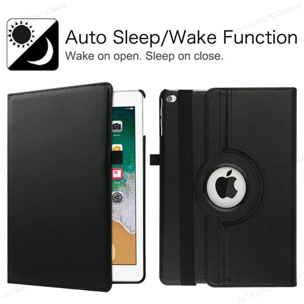 360 Rotation Leather For Ipad A16 2025 Case 11 M4 Air 11 M2 5 4 3 2 10.9 Funda 10 9 9th 10th 8th Generation Mini 6 7 8.3 10.2