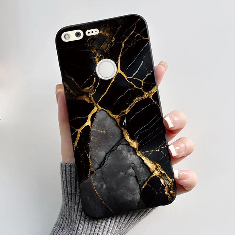 For Google Pixel 1 Soft Silicone Black Case For Google Pixel 1XL Elegant Style New Design Pattern Snow Mountain Casing