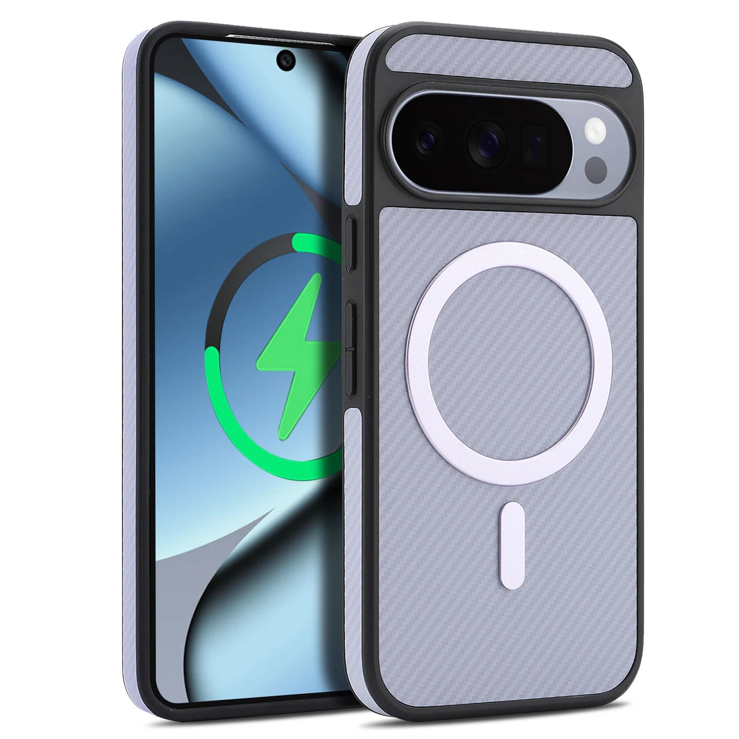 Luxury Carbon Fiber Magnetic Leather Phone Case For Google Pixel 10 Pro Xl 9A 9 Wireless Charging Shockproof Slim Cover