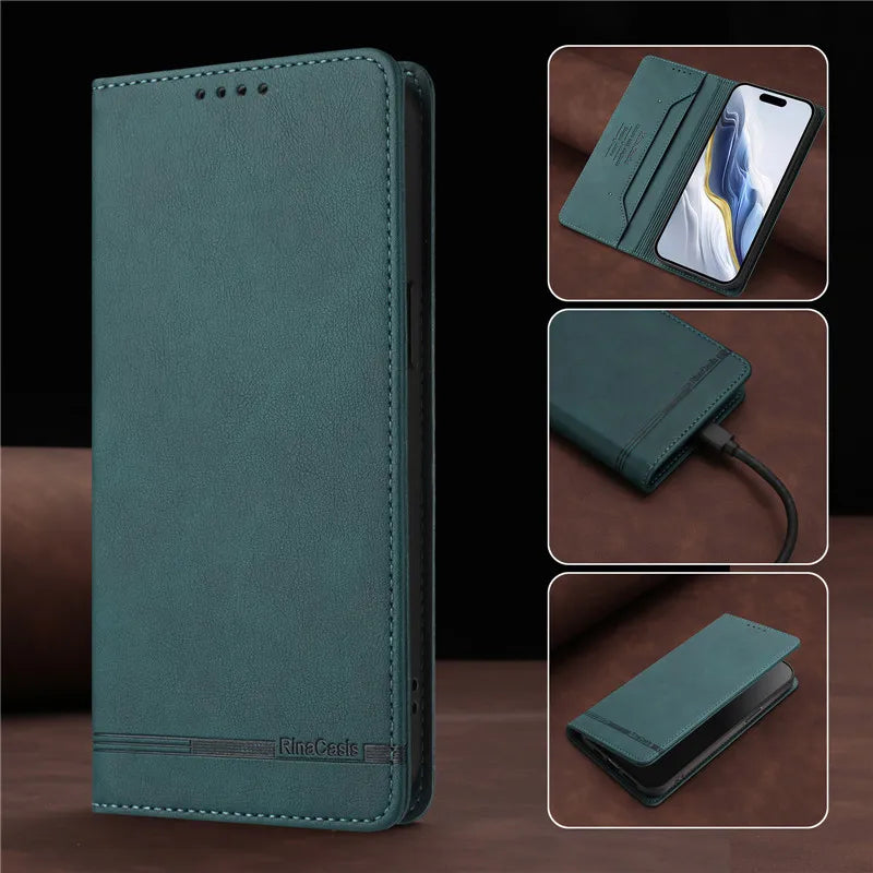 Leather Retro Anti-theft Wallet Flip Case For Motorola MOTO G Stylus Power Play 2025 2024 2023 2022 5G 4G Magnetic Phone Cover