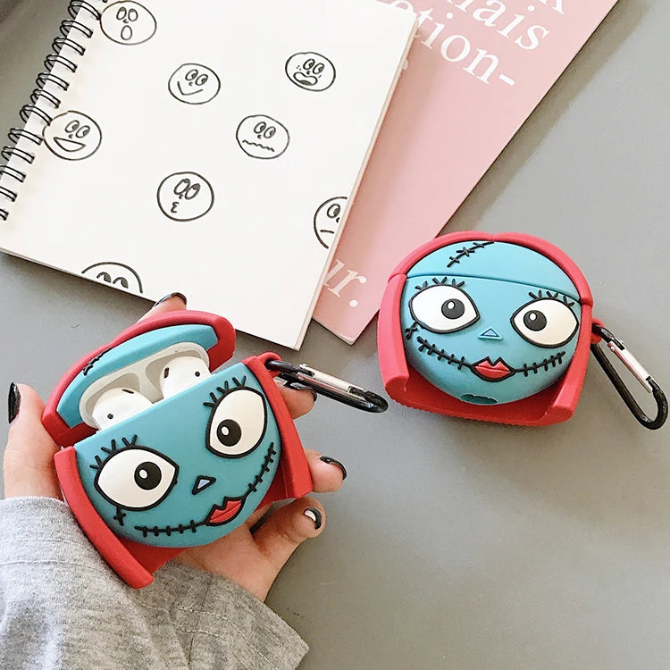 Luminous Skull For Airpods 4 Case 2024,3D Silicone Earphone Cover For Airpods Pro 2 Case/Airpods 3 2 1  Case For Kids Funda