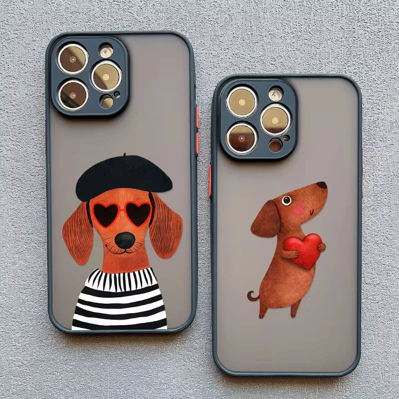 Funny Dancing Dachshund Sausage Dog Phone Case For Samsung Galaxy S26 S25 Ultra S24 S23 FE S22 S21 Plus S20 A56 A55 A54 Cover