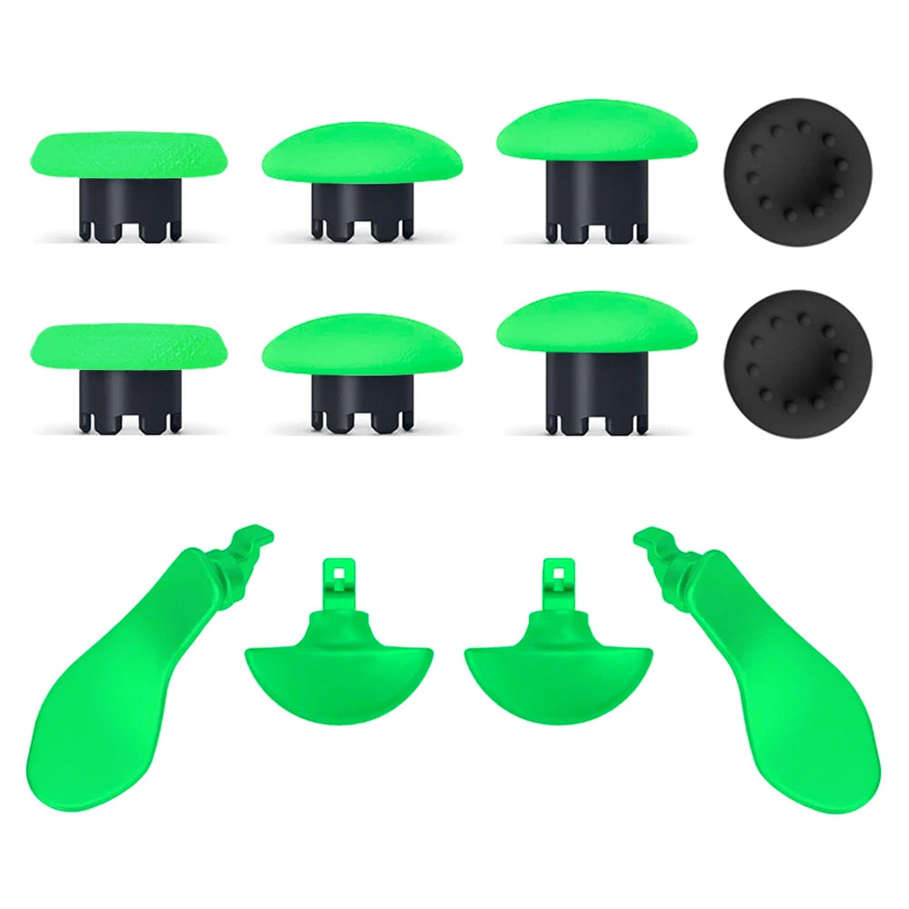 Replacement Thumbsticks Joysticks Cap For PS5 Edge Dualsense Controller and 4 Paddles Green Color