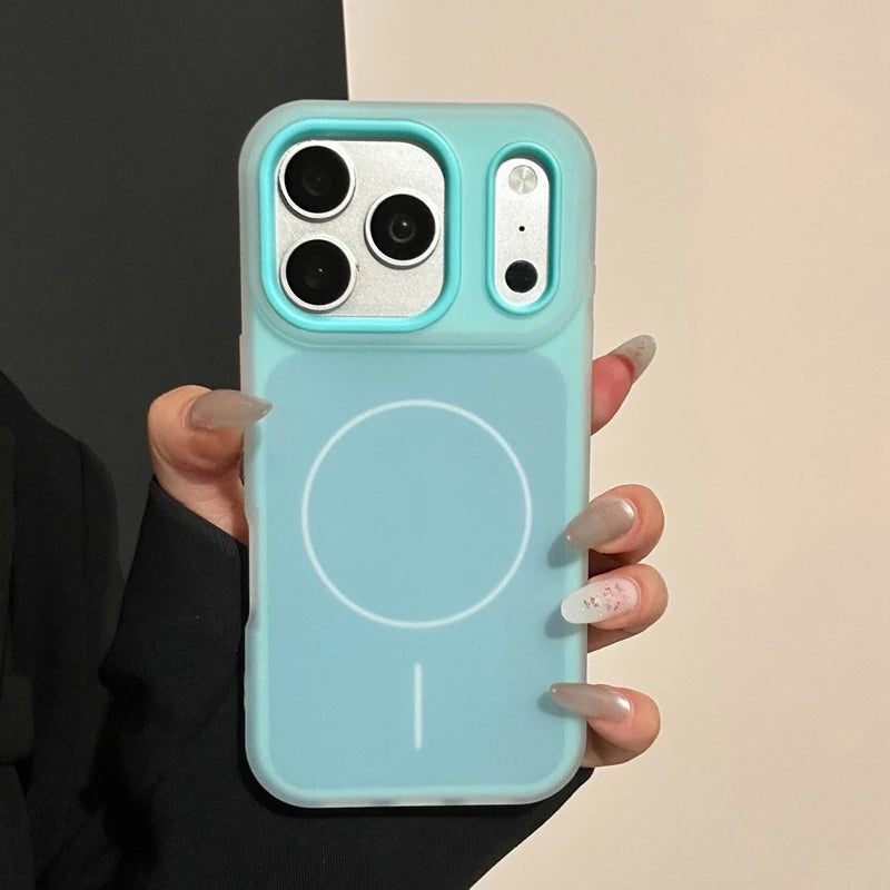 Luxury Magnetic Candy Jelly Color Phone Case For iPhone 11 12 13 14 15 16 17 Pro Max Plus Magsafe Bumper Matte Back Cases Cover