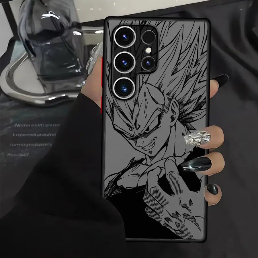 Case for Samsung Galaxy S22 S21 S24 Plus S26 Note 20 Ultra 10+ S25 Ultra S20 S23 FE Phone Cover Dragon Ball Goku Vegeta