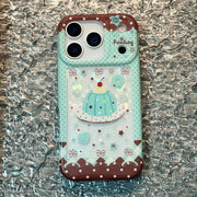 Cute Dessert Chocolate Strawberry Cake Phone Case For iPhone 16 15 14 Plus 13 Mini 17 12 11 Pro Max AIR XS XR MAX Y2K Cover