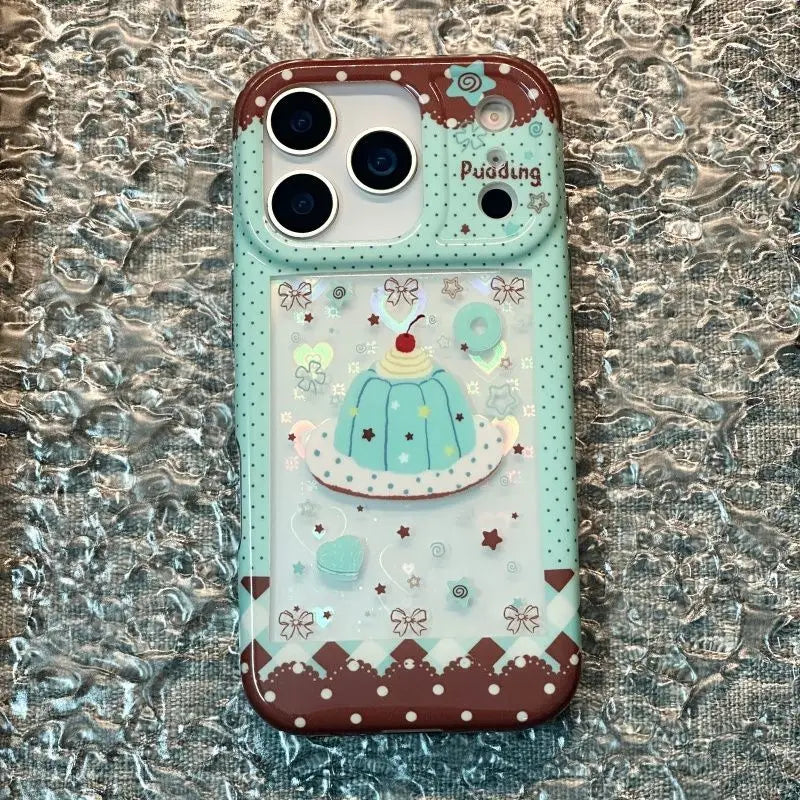 Cute Dessert Chocolate Strawberry Cake Phone Case For iPhone 16 15 14 Plus 13 Mini 17 12 11 Pro Max AIR XS XR MAX Y2K Cover