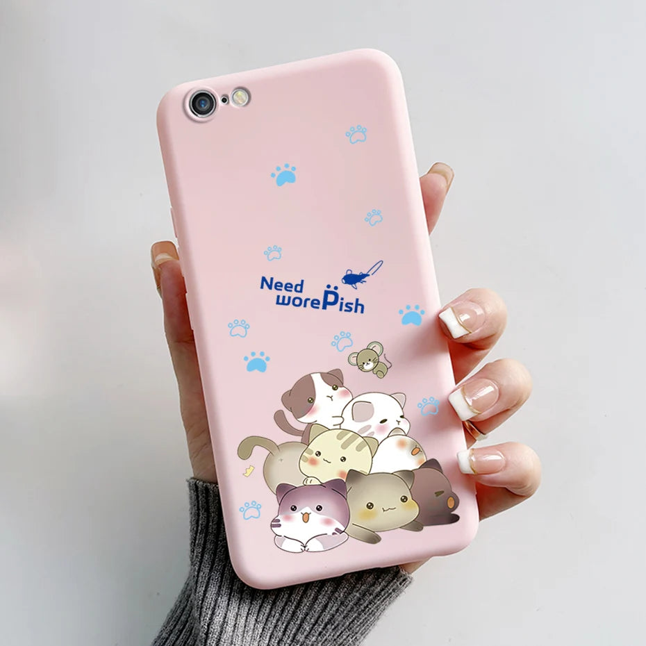 Stylish Painted Cover For iPhone 6 6S Plus Case iPhone6 6S Plus Cover Silicone Soft Phone Back Case For Apple iPhone 6 6S Coque
