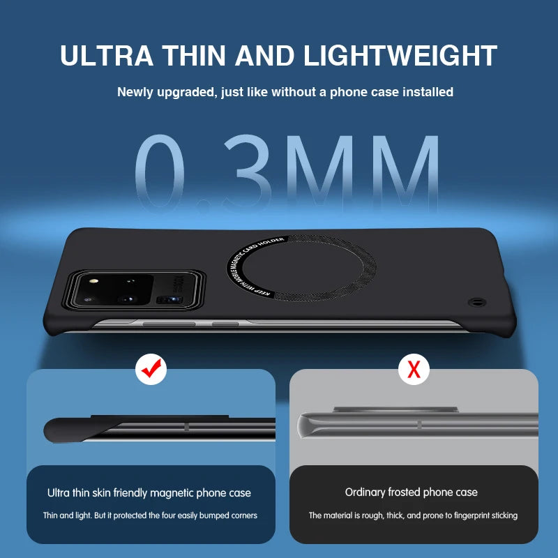 Slim Phone Case for Samsung Galaxy S20 Ultra FE Plus S20Ultra S20FE S20+ S20Plus 5G Magnetic Frameless Simple Back Cover Housing