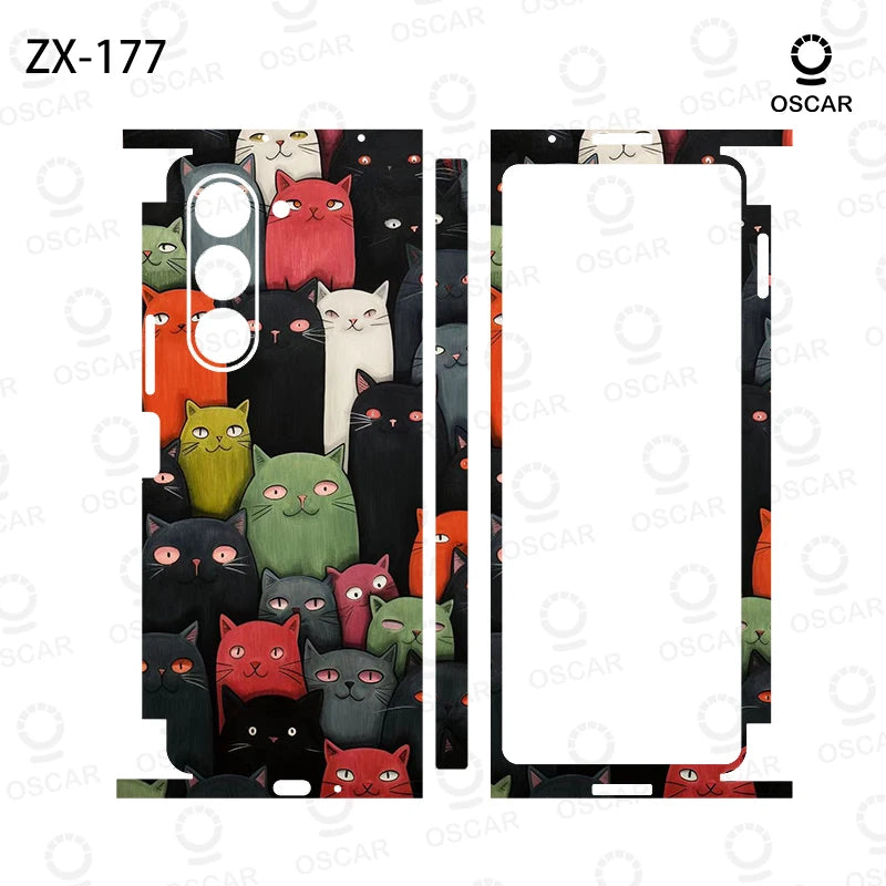 Colorful Anti-Scratch Stickers For Samsung Galaxy Z Fold 8 Ultra 8 7 6 5 Protective Decal Skin Cover Back Film