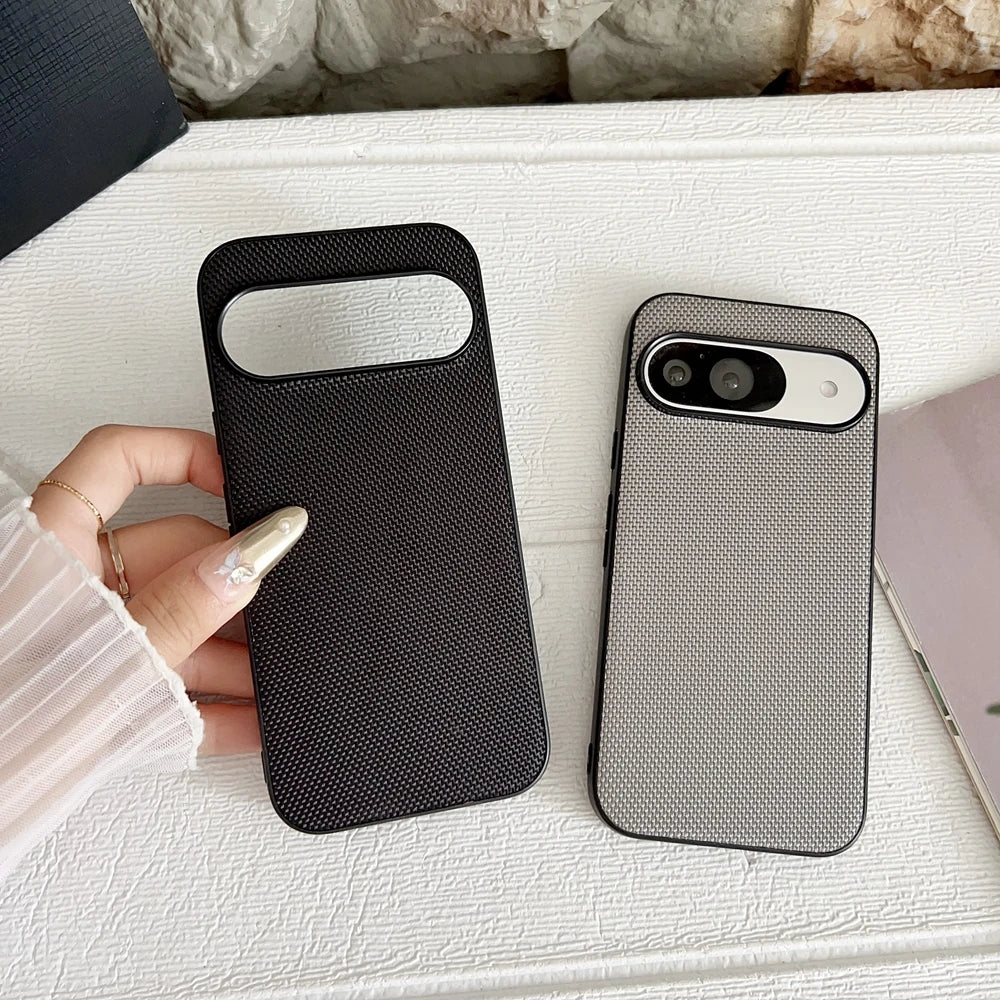 Ultra thin Pixel 10 9 Pro 9A Case Woven Nylon Pattern 6A 7A 8A 9A Cases for Google Pixel 9 8 7 6 10 Pro XL 10proXL Slim Cover