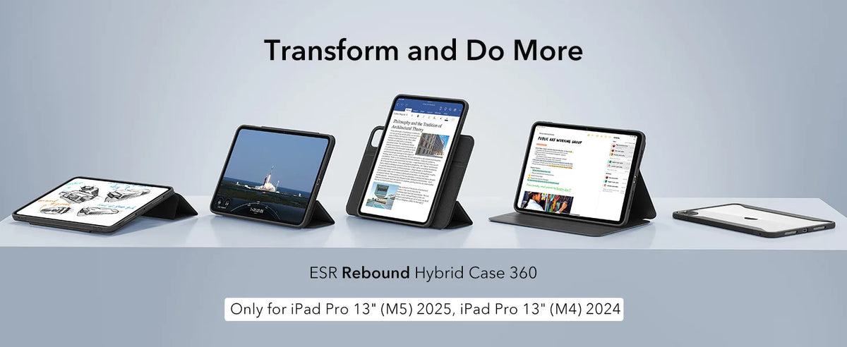 ESR for iPad Pro 13 Inch Case (M5/M4) Rotating Case with Removable Magnetic Cover Shift Series for iPad Pro 13 2024/2025