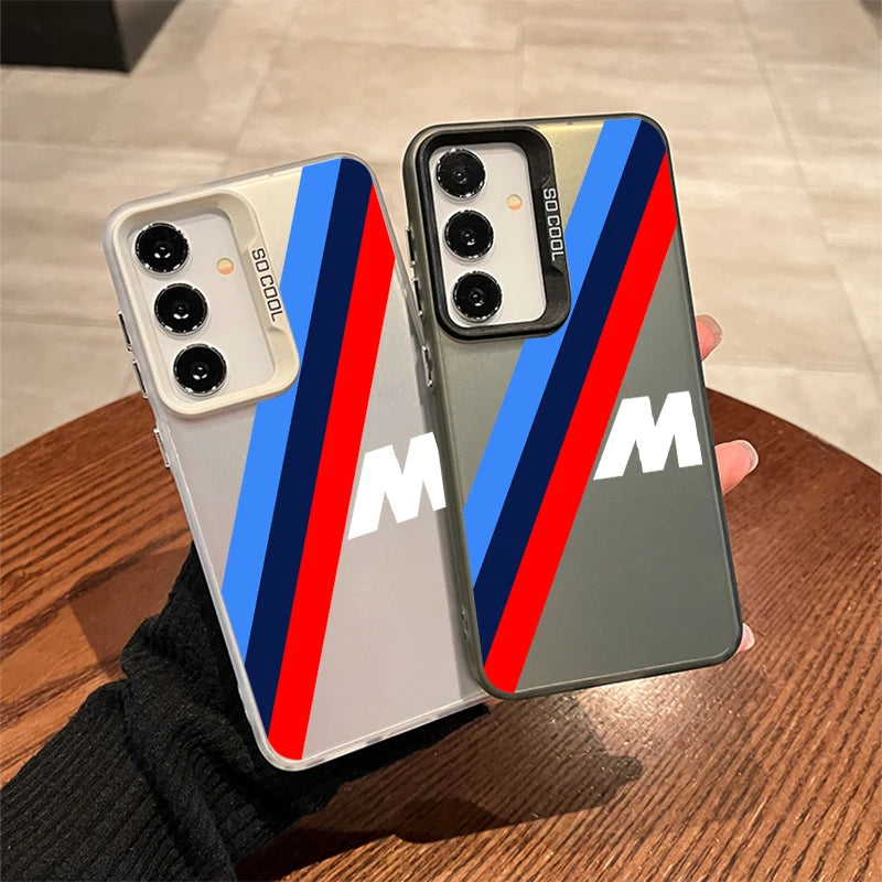 Sport Car Phone Case For Samsung S26 S25 S24 A57 A56 A37 A36 A17 A16 A07 M56 Ultra Plus Laser PC+TPU Cases Cover-S622P2