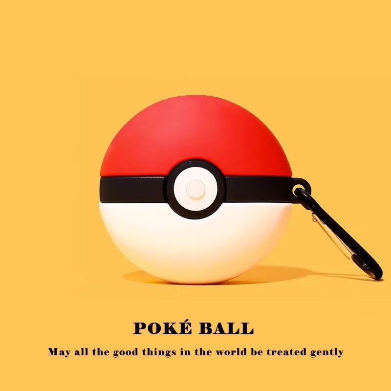 For Airpods Pro 3 Case 2025,Pokemon Ball Silicone Earphone Cover For Airpods Pro 2 Case/Airpods 4 3 2 1 Case Funda