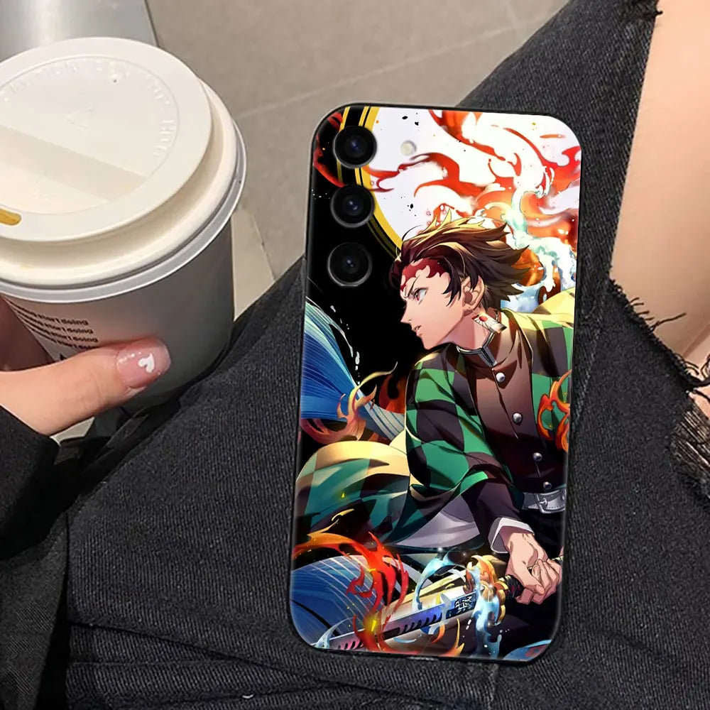 Anime Demons Slayers Tanjiro Phone Case For Samsung Galaxy S26 S25 EDGE S24 S23 S22 S21 S20 FE S10 Ultra PLUS LITE Case Cover