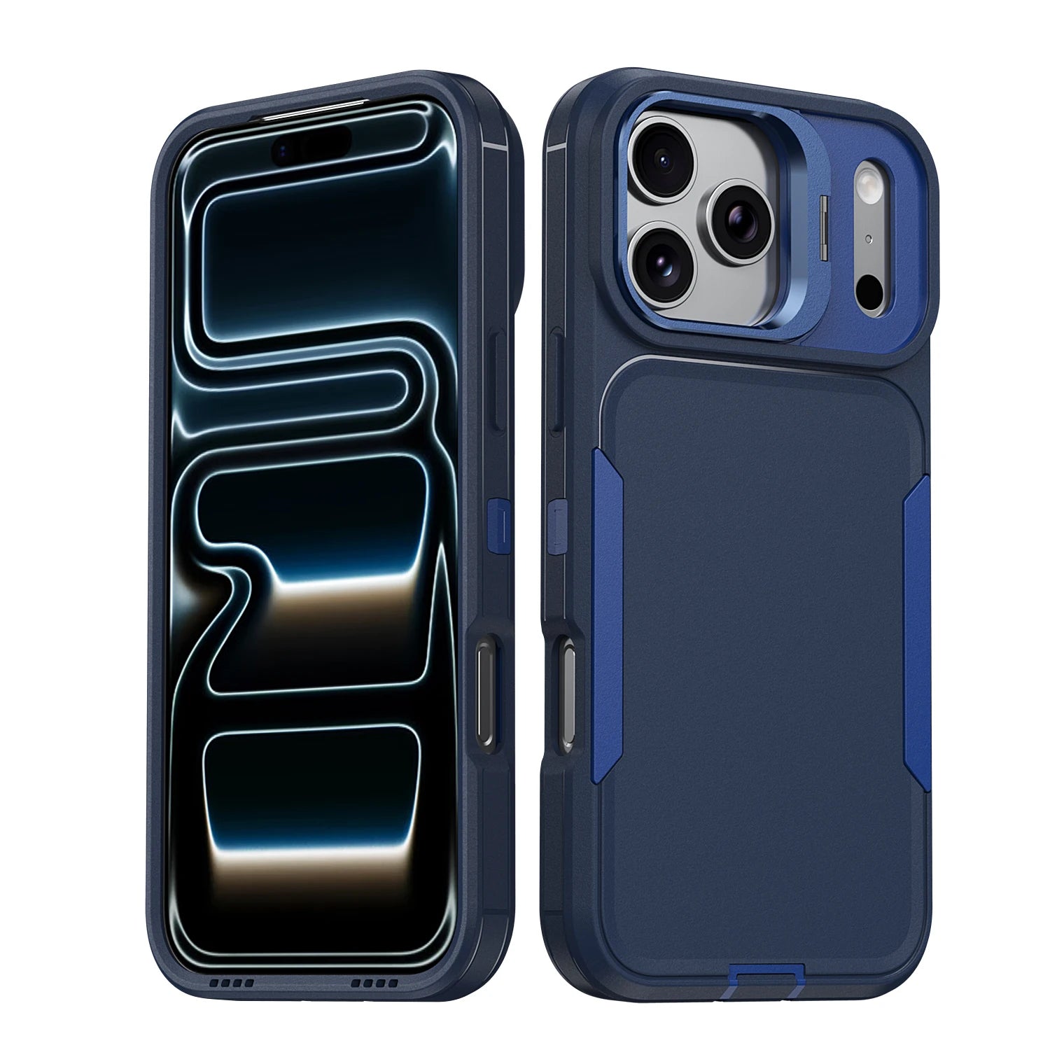 Shockproof Armor Defender Case For iPhone 17 16 15 14 13 12  Pro Max Plus 17E 16E Camera Holder Dual Layer Heavy Protector Cover