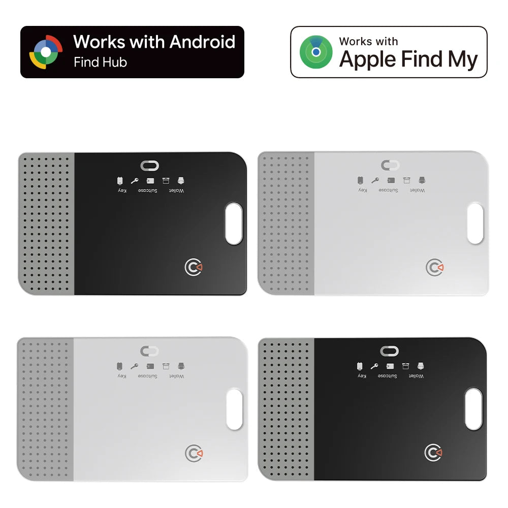 Ultra Thin Smart Tracking Card Wallet Tracker Rechargeable Dual System Item Finder for Apple Find My & Android Find Hub Device