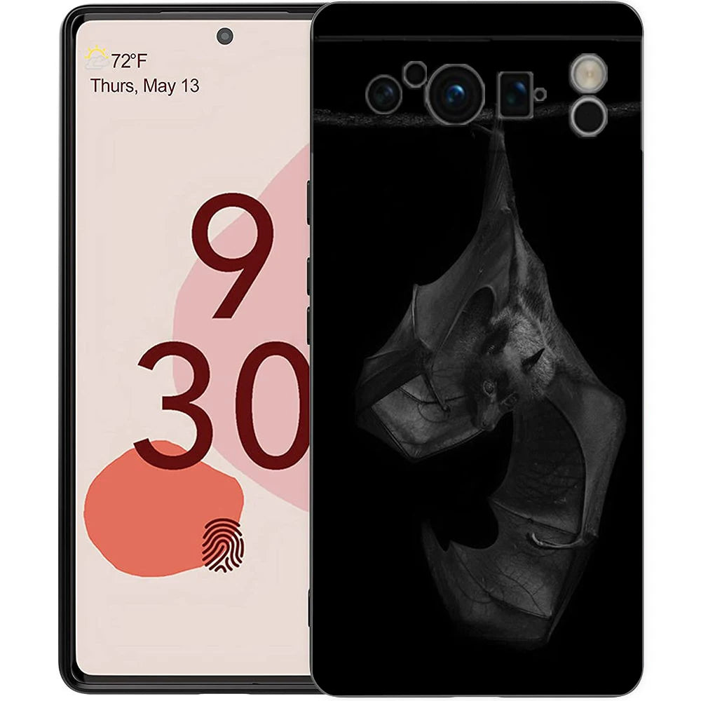 Goth Vampire Bat animal Phone Case For Google Pixel 10A 10 9 8 7 6 Pro XL 9A 8A 6A 7A 5G Soft Shockproof TPU Black Cover