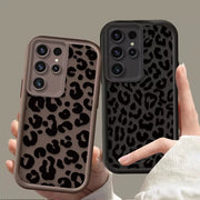 Leopard Print Pattern Silicone Case For Samsung Galaxy S24 S25 S23 Ultra S22 S21 Plus FE A15 A35 A54 A55 Silicone Soft Cover