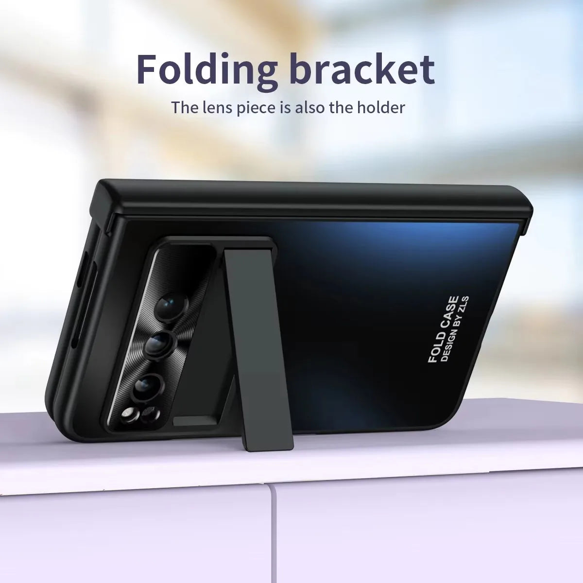 Phone case For Google Pixel Fold Luxury Business Man Pen Stylus Slot Stand Holder Phone Case Google Pixel Fold