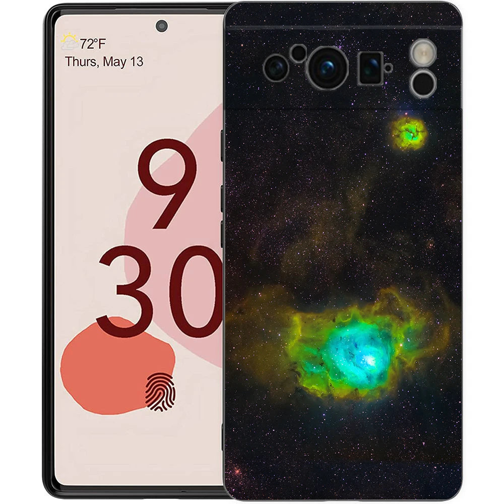 Starry Sky Universe Planet Phone Case For Google Pixel 10A 10 9 8 7 6 Pro XL 9A 8A 6A 7A 5G Soft Shockproof TPU Black Cover