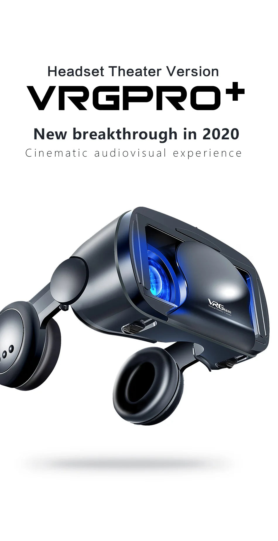 VRG Pro 3D Virtual Reality VR Glasses Devices Headset Viar Goggles Helmet Lenses Smart For Phone Smartphones Viewer Cell Devices