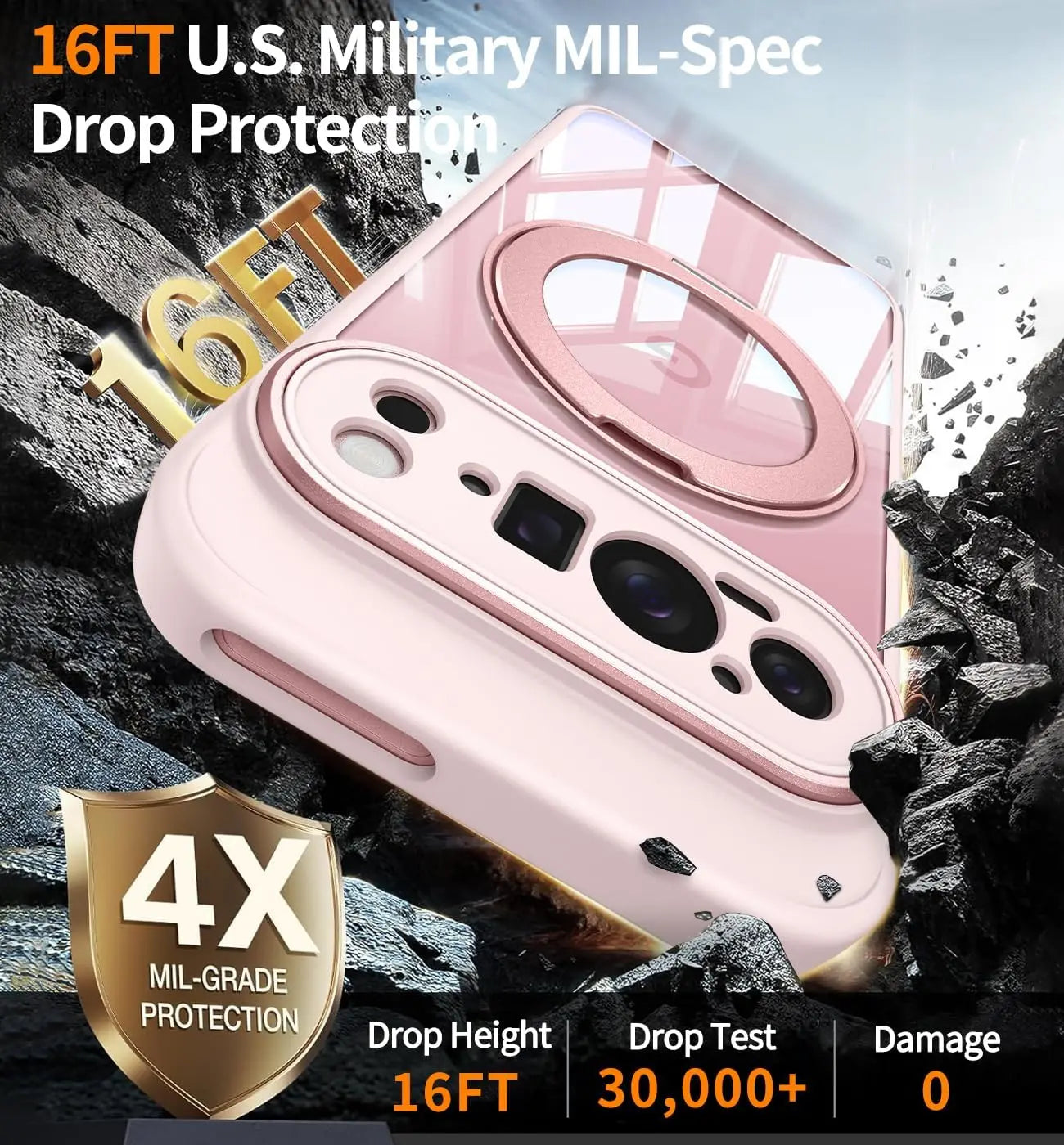 360 Rotate Magnetic Bracket for Magsafe Case for Google Pixel 10 9 8 Pro XL 8A 9A 10A Plating Camera Hard Transparent Back Cover