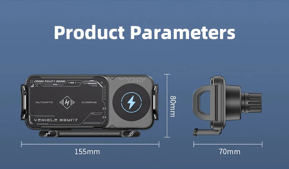 Car Wireless Phone Holder Fast Charging Air Vent Mount Screen Phone Stand for Samsung Galaxy Z Fold 6 5 Flip 4 3 Tablet Holder